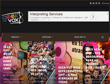 Tablet Screenshot of geekvox.com.br
